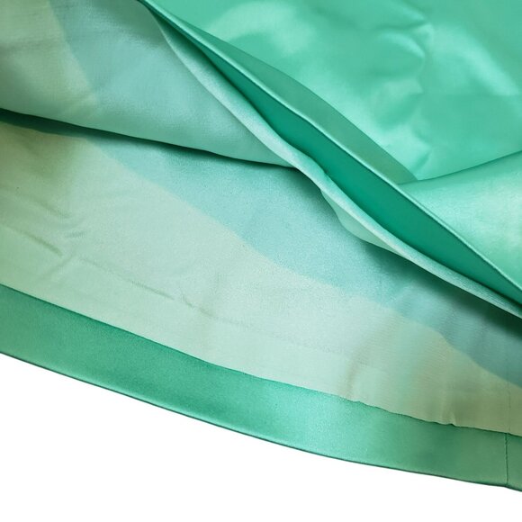 Sergio Hudson Green Satin Mini Skirt - Picture 5 of 12